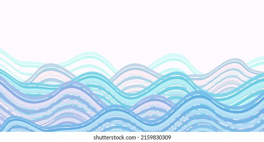 Fondo del patrón japonés del mar ondulado