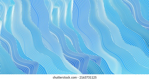 Wave sea Japanese pattern background