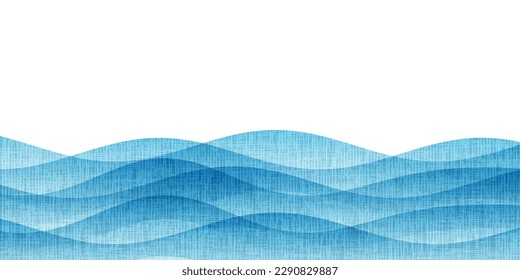 Fondo del patrón japonés del mar ondulado