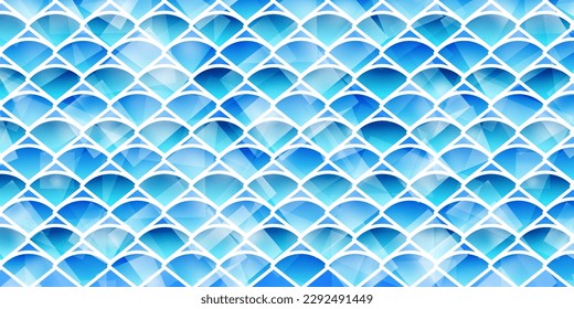 Fondo del patrón japonés del mar ondulado