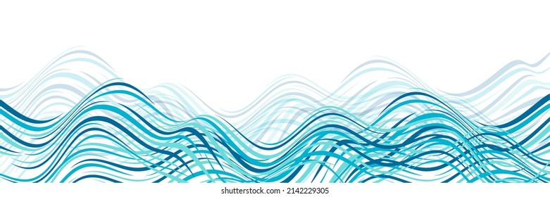Wave sea Japanese pattern summer background