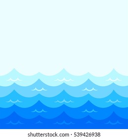 Wave sea ocean vector illustration pattern background wallpaper