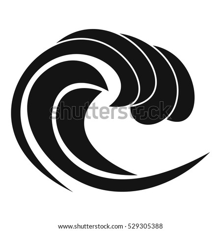 Wave of sea tide icon. Simple illustration of wave of sea tide vector icon for web