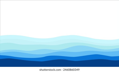Wave sea vector. Ocean background. Water pattern. blue abstract river