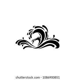 Wave sea vector template