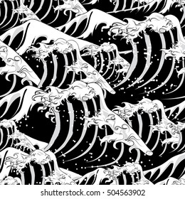 wave seamless monochrome