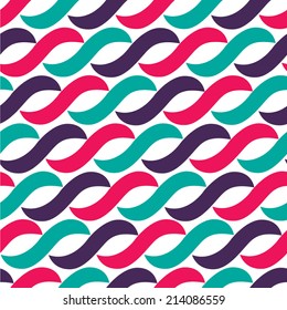Wave seamless pattern.  Abstract geometric vector background.