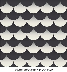 Wave seamless pattern background retro vintage design vector. Japanese pattern.