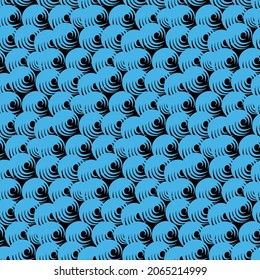 wave Seamless Pattern Design . Vector Illustration.