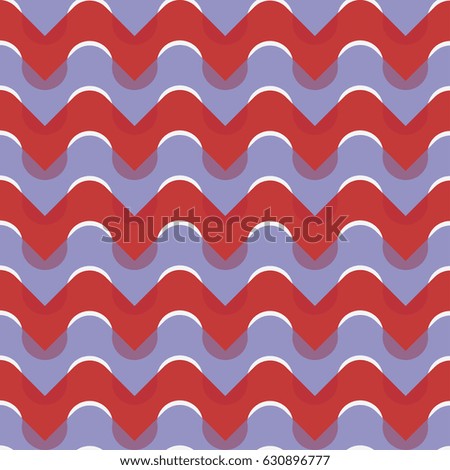 Wave seamless pattern. Print for clothing or gift paper. Vector illustration.
