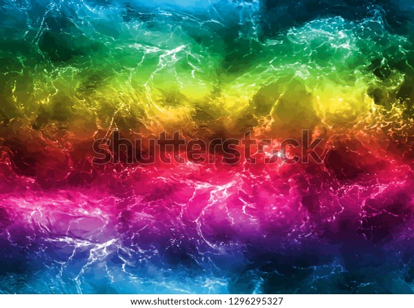 Wave Seamless Pattern Rainbow Abstract Background Stock