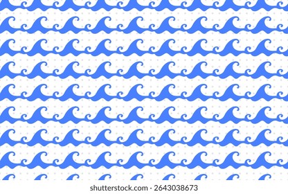 Onda sem emenda padrão mar textura água groovy estilo retro ingênuo padrão vetor desenhado à mão mínima estética para impressão de papel têxtil de tecido