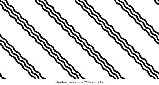 wave seamless pattern striped gift wrapping paper ocean doodle tile background repeat wallpaper abstract line isolated illustration design