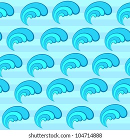 Wave seamless pattern. Vector illustration. Seamless pattern can be used for wallpaper, pattern fills, web page background, surface textures.