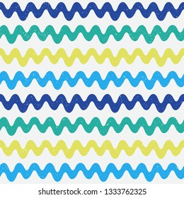 Wave seamless pattern. Vector illustration.
