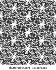 wave Seamless pattern. Vector linear illustration