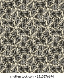 wave Seamless pattern. Vector linear illustration