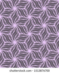 wave Seamless pattern. Vector linear illustration