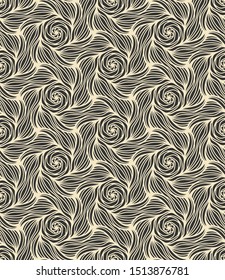 wave Seamless pattern. Vector linear illustration