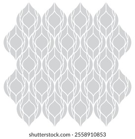 Wave seamless stencil pattern design, cake stencil, wall stencil 