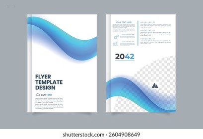 Wave. Set Abstract blue geometric modern annual report flyer Brochure leaflet, the presentation cover, magazine advertising. cover with an abstract background