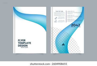 Wave. Set Abstract blue geometric modern annual report flyer Brochure leaflet, the presentation cover, magazine advertising. cover with an abstract background