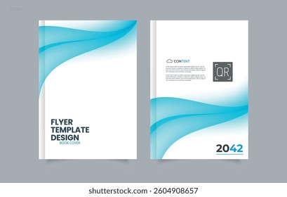 Wave. Set Abstract blue geometric modern annual report flyer Brochure leaflet, the presentation cover, magazine advertising. cover with an abstract background