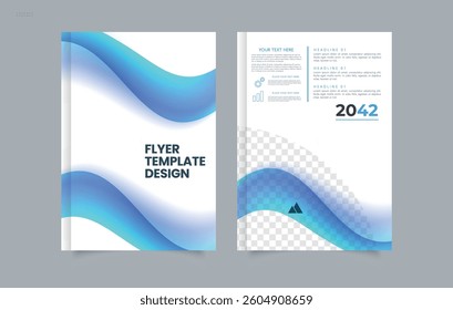 Wave. Set Abstract blue geometric modern annual report flyer Brochure leaflet, the presentation cover, magazine advertising. cover with an abstract background