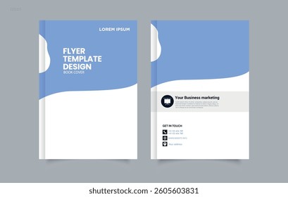 Wave. Set Abstract blue geometric modern annual report flyer Brochure leaflet, the presentation cover, magazine advertising. cover with an abstract background.
