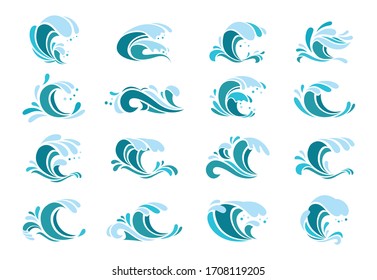 Wave set element with simple character