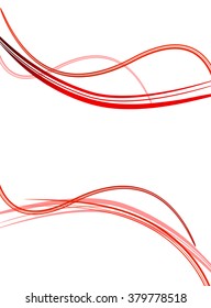 wave set on white background, wavy design elements
