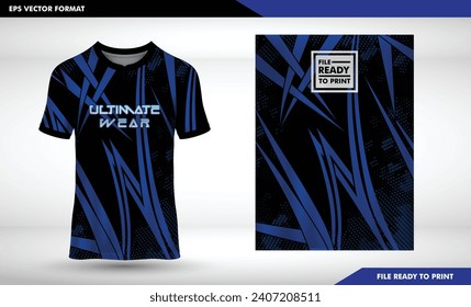 wave sharp abstrack texture Soccer jersey template sport t shirt design