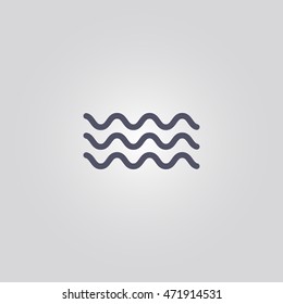 Wave sign. icon design
