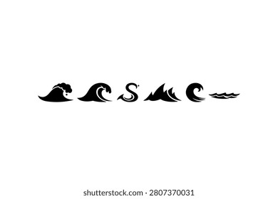 Wave Silhouette Vector Collection Set