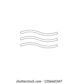 Wave. simple flat vector icon illustration. outline line symbol - editable stroke