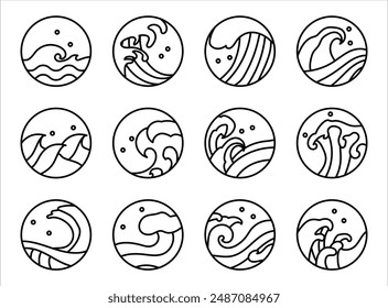 Wave Simple Icon Set Collection