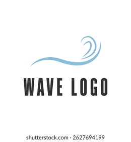wave simple logo design creative idea