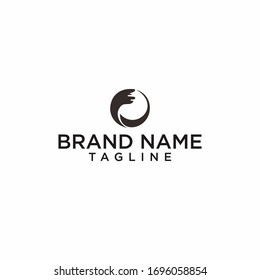 wave simple logo design vector