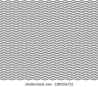 Wave simple seamless wavy line, smooth pattern, Black & white, web design, greeting card, textile, Technology background, Eps 10 vector illustration