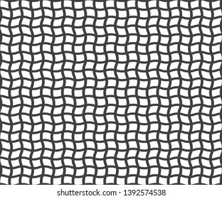 Wave simple seamless wavy line, smooth pattern, Black & white, web design, greeting card, textile, Technology background, Eps 10 vector illustration
