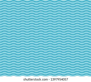 Wave Simple Seamless Wavy Line, Smooth Pattern, Black & White, Web Design, Greeting Card, Textile, Technology Background, Eps 10 Vector Illustration