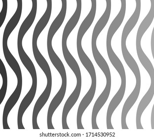 Wave simple seamless wavy line, smooth pattern, Black & white, web design, greeting card, textile, Technology background, Eps 10 vector illustration
