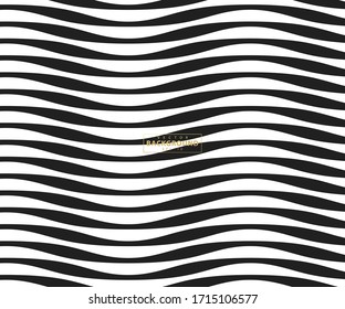 Wave simple seamless wavy line, smooth pattern, Black & white, web design, greeting card, textile, Technology background, Eps 10 vector illustration