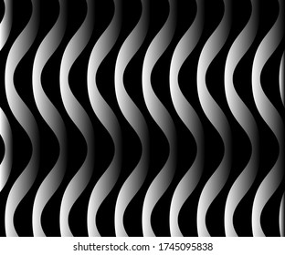 Wave simple seamless wavy line, smooth pattern, Black & white, web design, greeting card, textile, Technology background, Eps 10 vector illustration