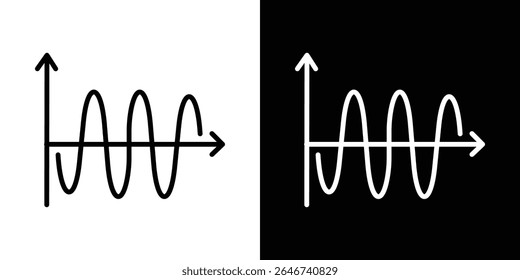 Wave sine icon vector simple element illustration editable