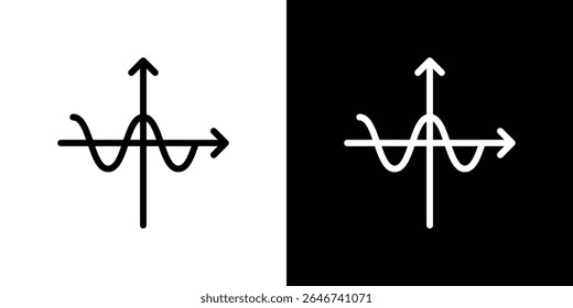 Wave sine icon vector simple element illustration editable