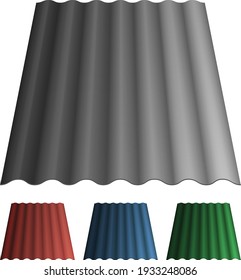 wave slate for construction, a set of colored sheets