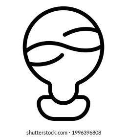 Wave smart lightbulb icon. Outline Wave smart lightbulb vector icon for web design isolated on white background