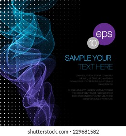 Wave smoke background. Vector illustration