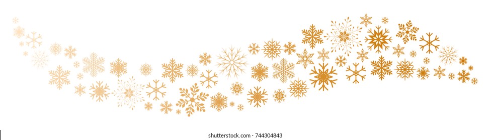 Wave Snowflake Background - Stock Vector